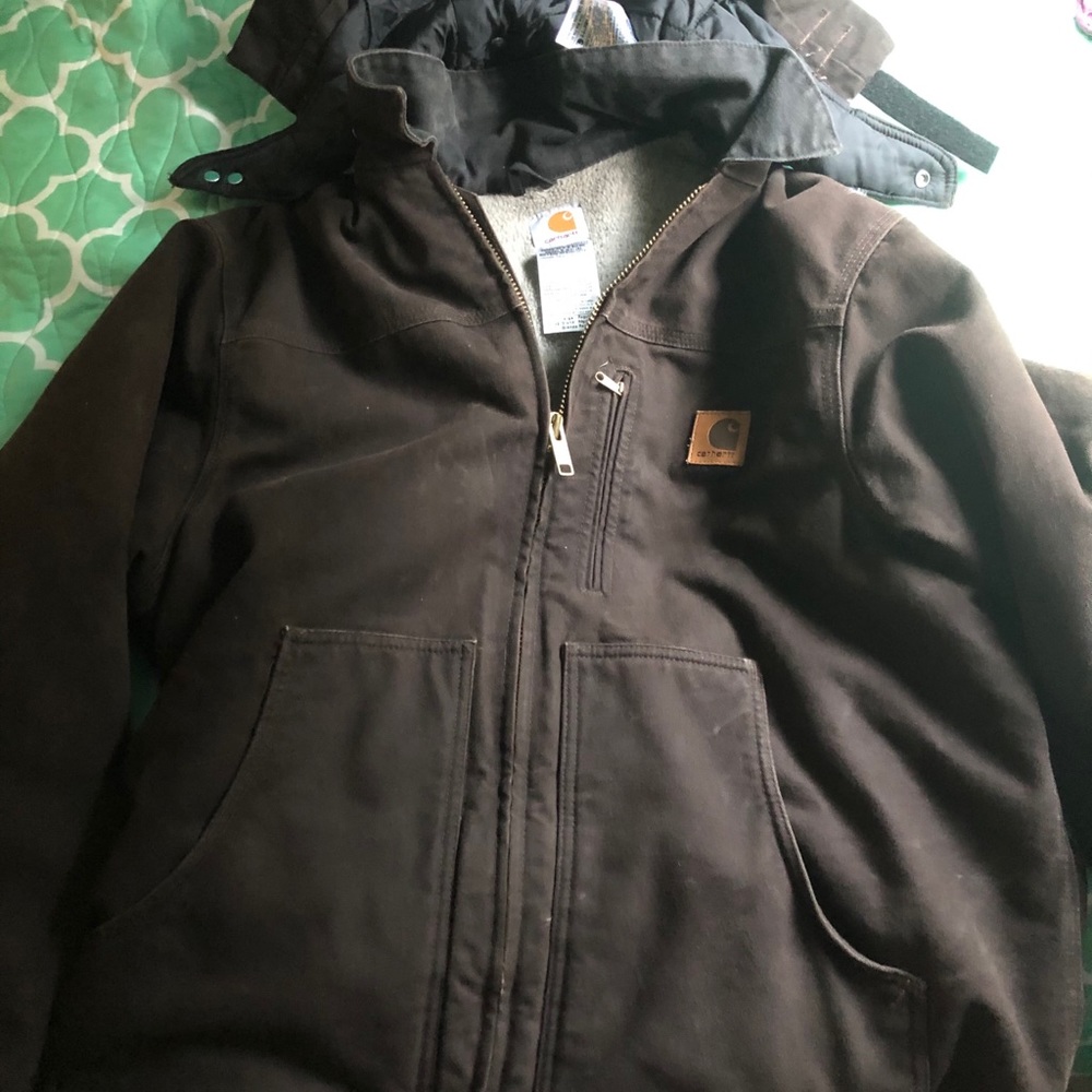 COPY - carhartt dark brown MENS washed duck jacket